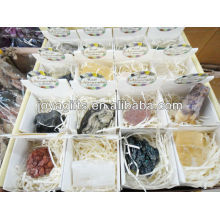 natural rough gemstone Display for children education